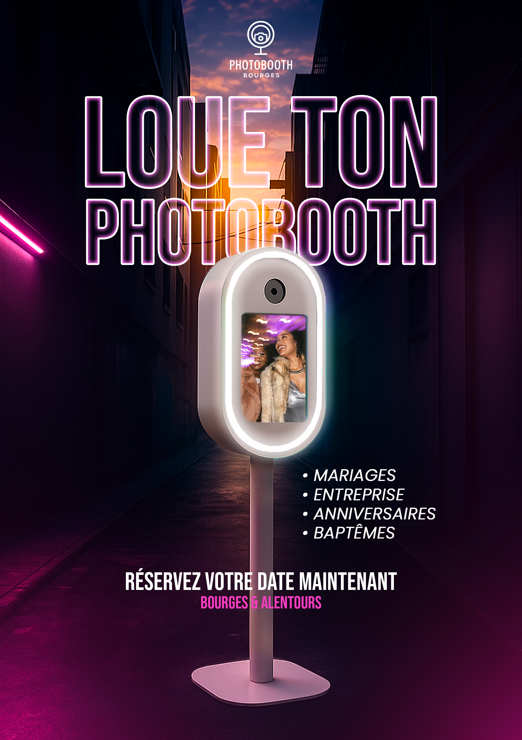 Borne photobooth premium — Photobooth Bourges