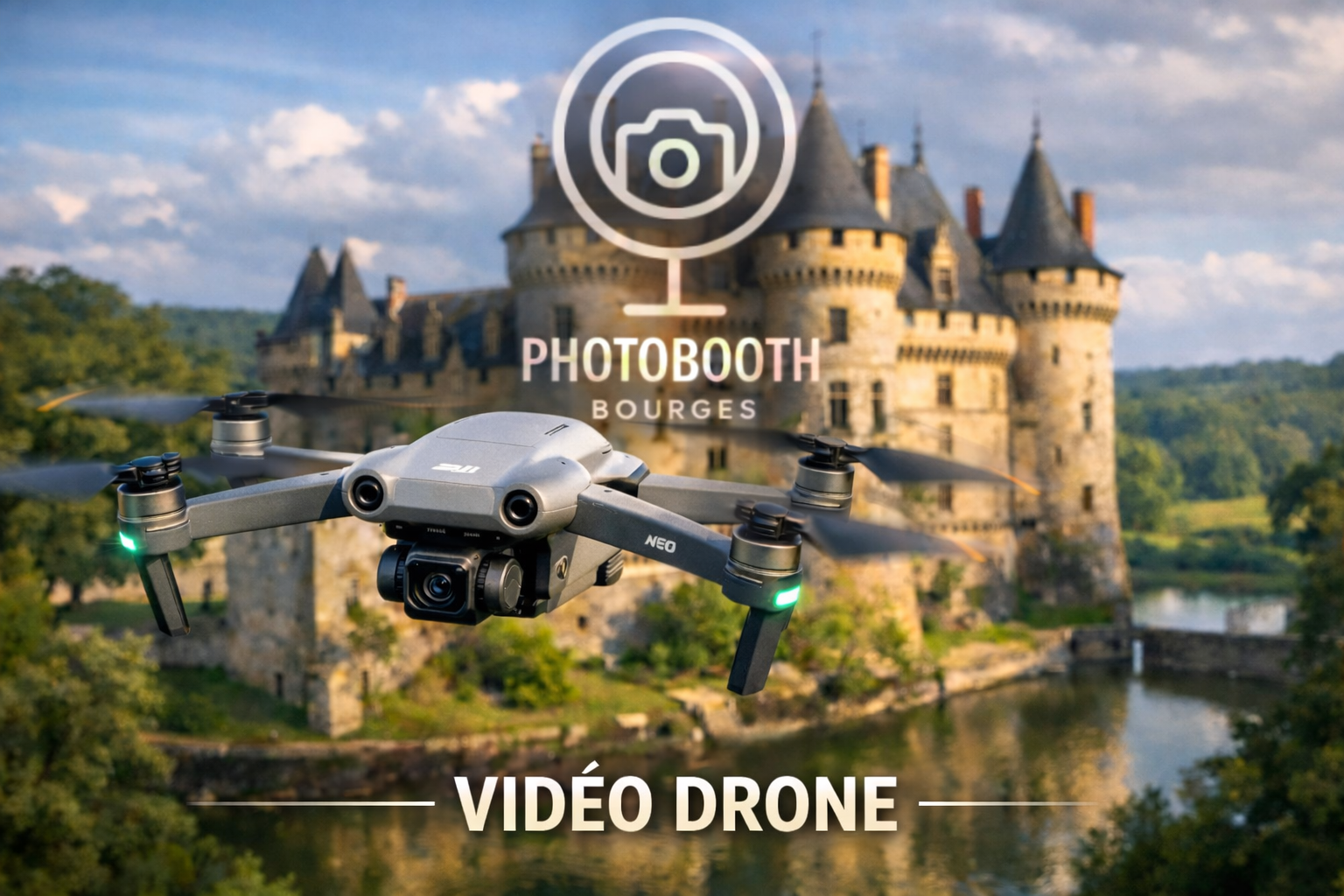 Vidéo drone premium – Photobooth Bourges