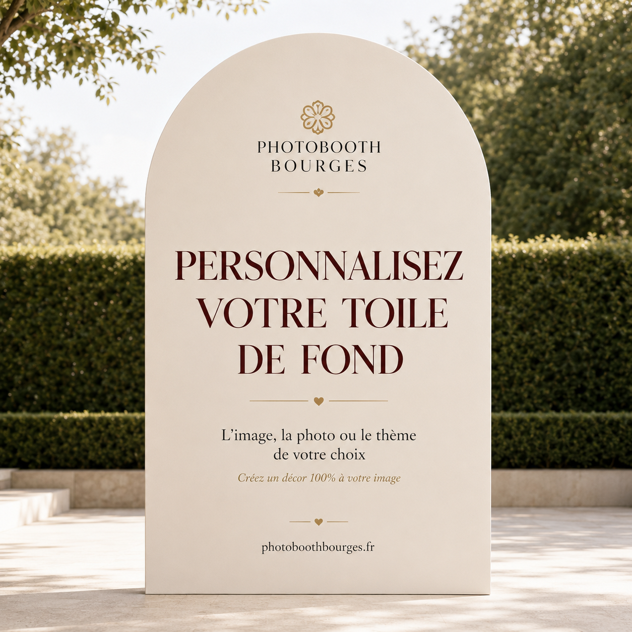 Toile de fond personnalisée pour photobooth événementiel