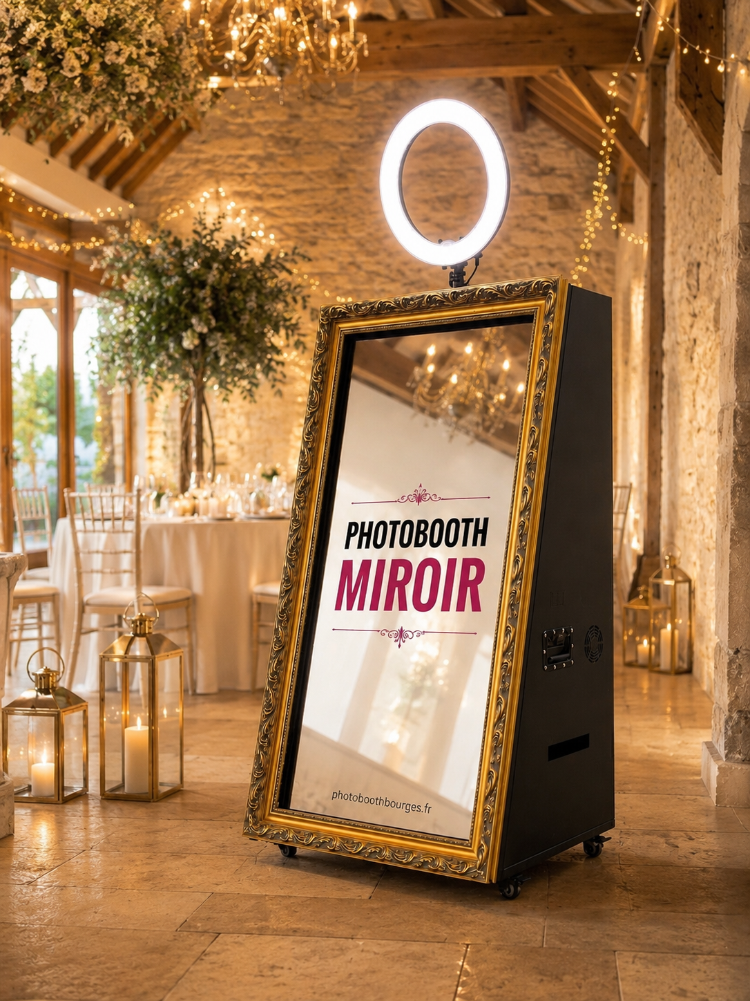 PHOTOBOOTH MIROIR Miroir Doré